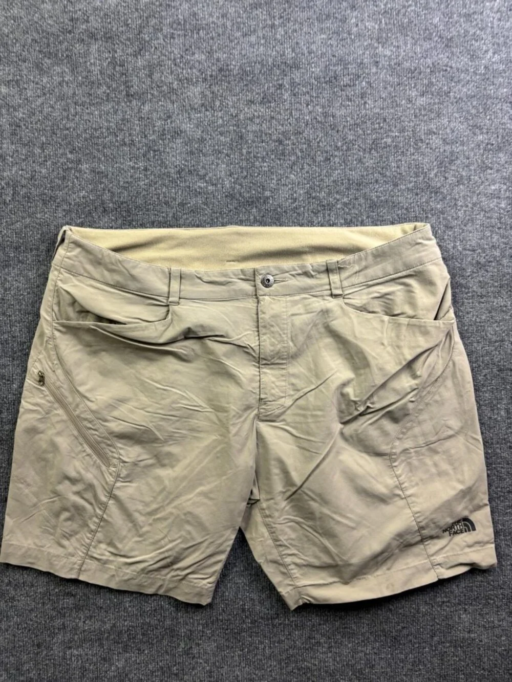 The North Face Shorts Mens 40 Beige Nylon Hiking Stretch Quick Dry 9 Inseam